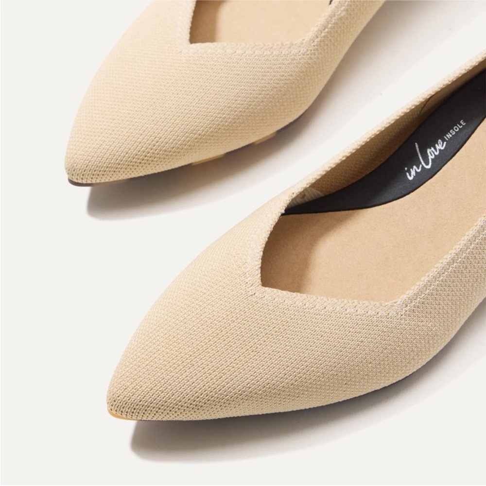 Rothy’s The High Point Heeled Shoe | Sandstone Beige NEW - Picture 6 of 16